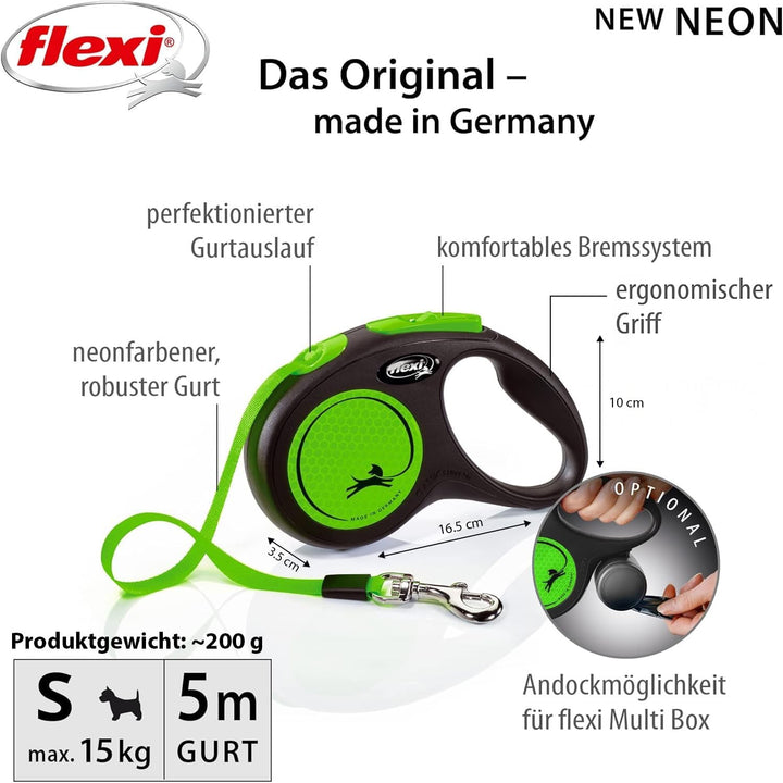 flexi Rollleine New Neon - Grün - S, 4000498032015, Multi multi small, multi small
