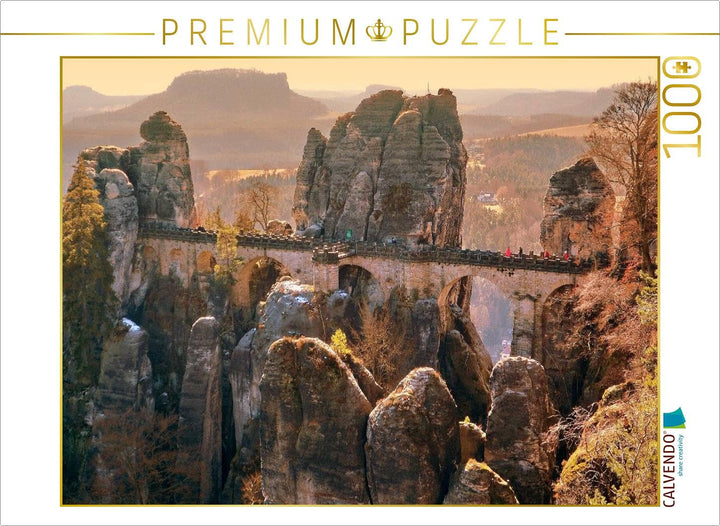 CALVENDO Puzzle Bastei, Sächsische Schweiz 1000 Teile Lege-Grösse 64 x 48 cm Foto-Puzzle Bild von Kl