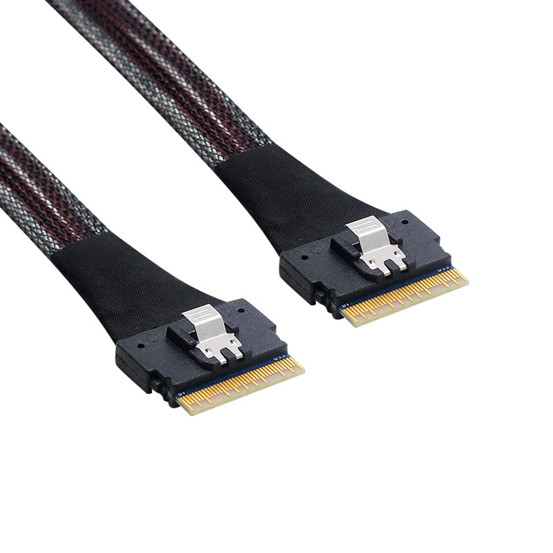 Cablecc PCI-E Slimline SAS 4.0 SFF-8654 8i 74pin Host auf SFF-8654 74Pin Slim SAS Target Kabel 50cm
