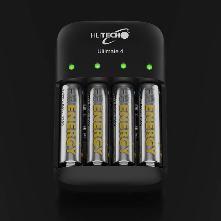 HEITECH AA Akku Mignon 2000 mAh 1,2V NiMH 16 Stück - Wiederaufladbare Batterien mit geringer Selbste