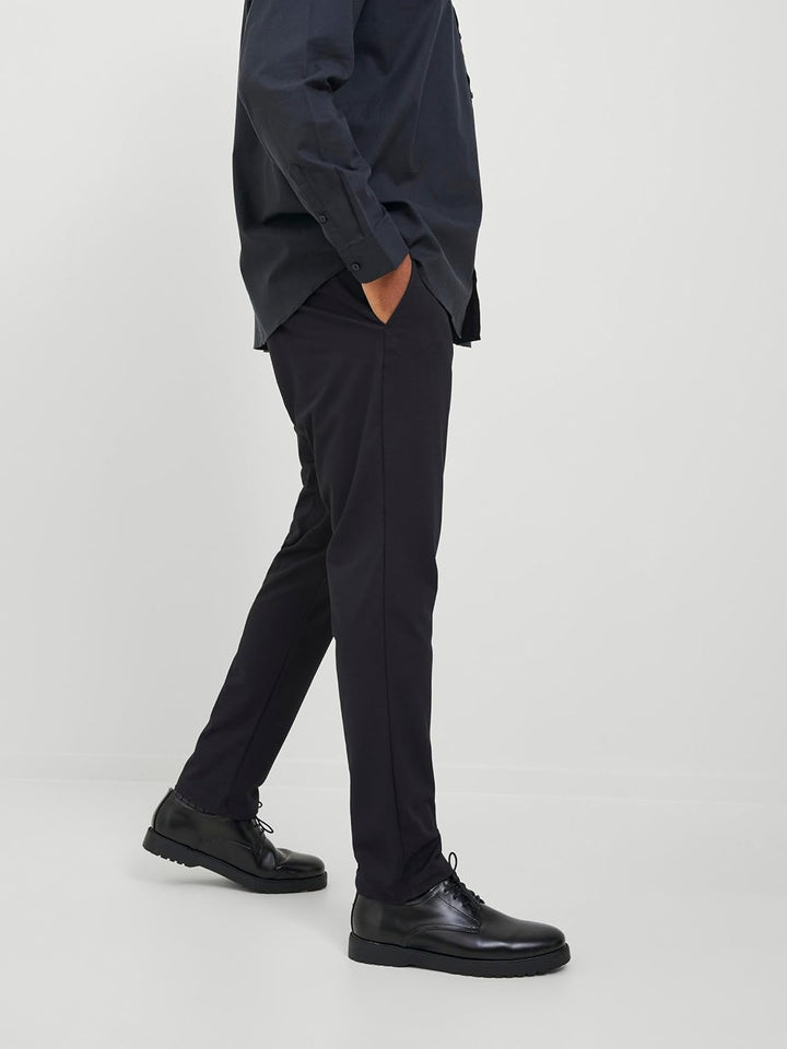 JACK & JONES Male Chino Hose Plus Size Regular Fit Chino Hose 42W / 30L Schwarz, 42W / 30L Schwarz