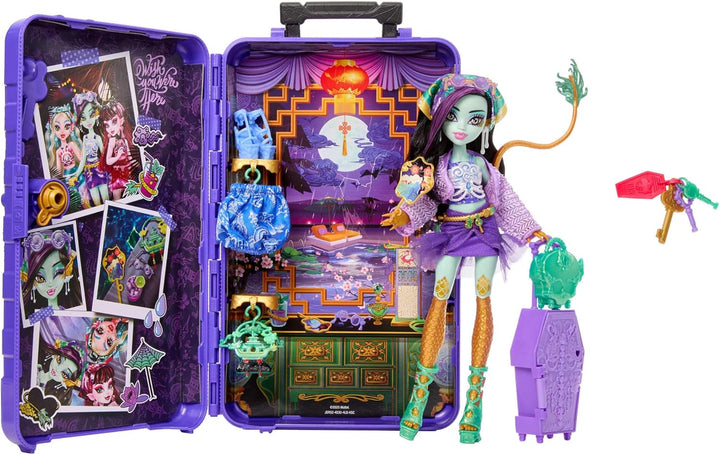 Monster High Skulltimate Secrets Jinafire Long Puppe und Zubehörset, Destination: Gore-geous Oasis m