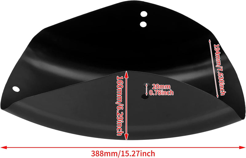 HDBUBALUS Motorrad Hintere Kotflügel 7" Flat Fender Kurz Schutzblech Kompatibel mit Harley Sportster