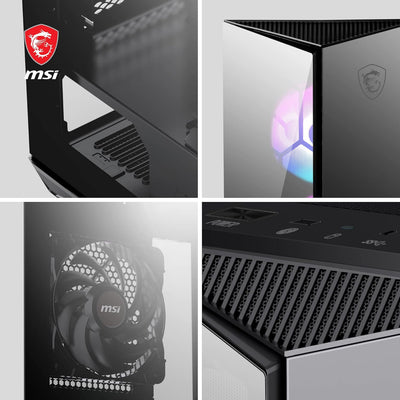 MSI MPG GUNGNIR 110R Mid-Tower PC-Gehäuse - Gehärtetes Glas, unterstützt ATX, M-ATX & Mini-ITX, 4x 1