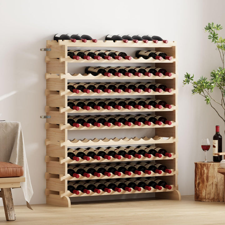 SogesHome Flaschenregal Weinregal Stapelbares Weinregale 10-Tier Weinlagerung für 100 Flaschen Weins