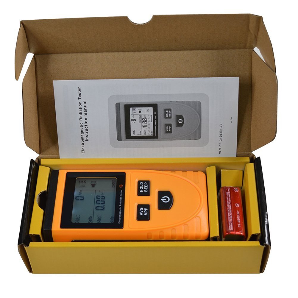 RGBS EMF-Messgerät, elektromagnetischer Feld-Strahlungsmelder, Handgerät, klein, digital, LCD-EMF-De