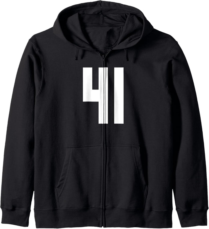 # 41 Team Sports Trikot vorne & hinten Number Player Fan Kapuzenjacke