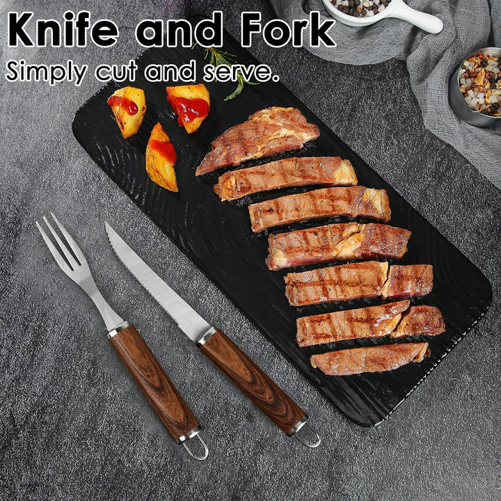 38 Stück Edelstahl Grillbesteck Set, Grillkoffer Grill Set Männer Geschenk, Komplette BBQ Grillbeste