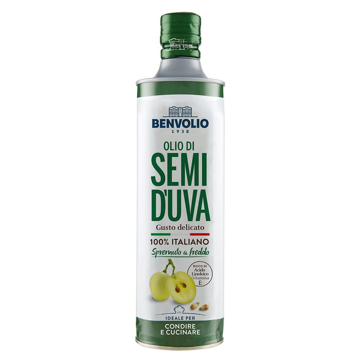 Traubenkernöl Kaltgepresst 100% Italienische - Benvolio 1938 750 ml - Reich an Vitamin E und Omega 6