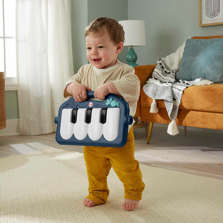 Fisher-Price Spielmatte für Babys Kick & Play Piano-Gym mit Musik- und Sensorikspielzeug für Neugebo