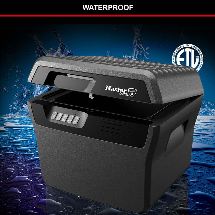 MASTER LOCK Feuerfeste Dokumentenbox Geldkassette 18,5L [Feuerfeste und Wasserdichte] [gross] [elekt