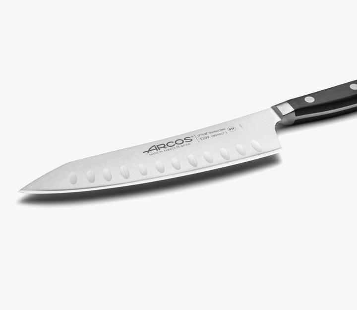 Arcos Opera - Rocking Santoku Messer - NITRUM geschmiedetem Edelstahl 190 mm - HandGriff POM Farbe S