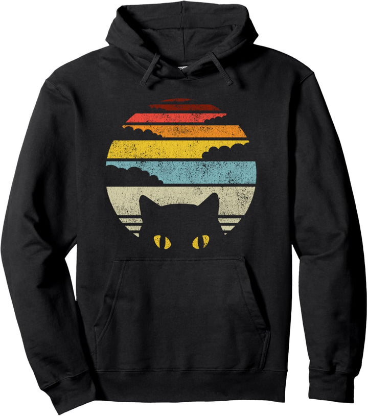 Retro Katze Grafik Vintage Stil Katze Geschenk Pullover Hoodie