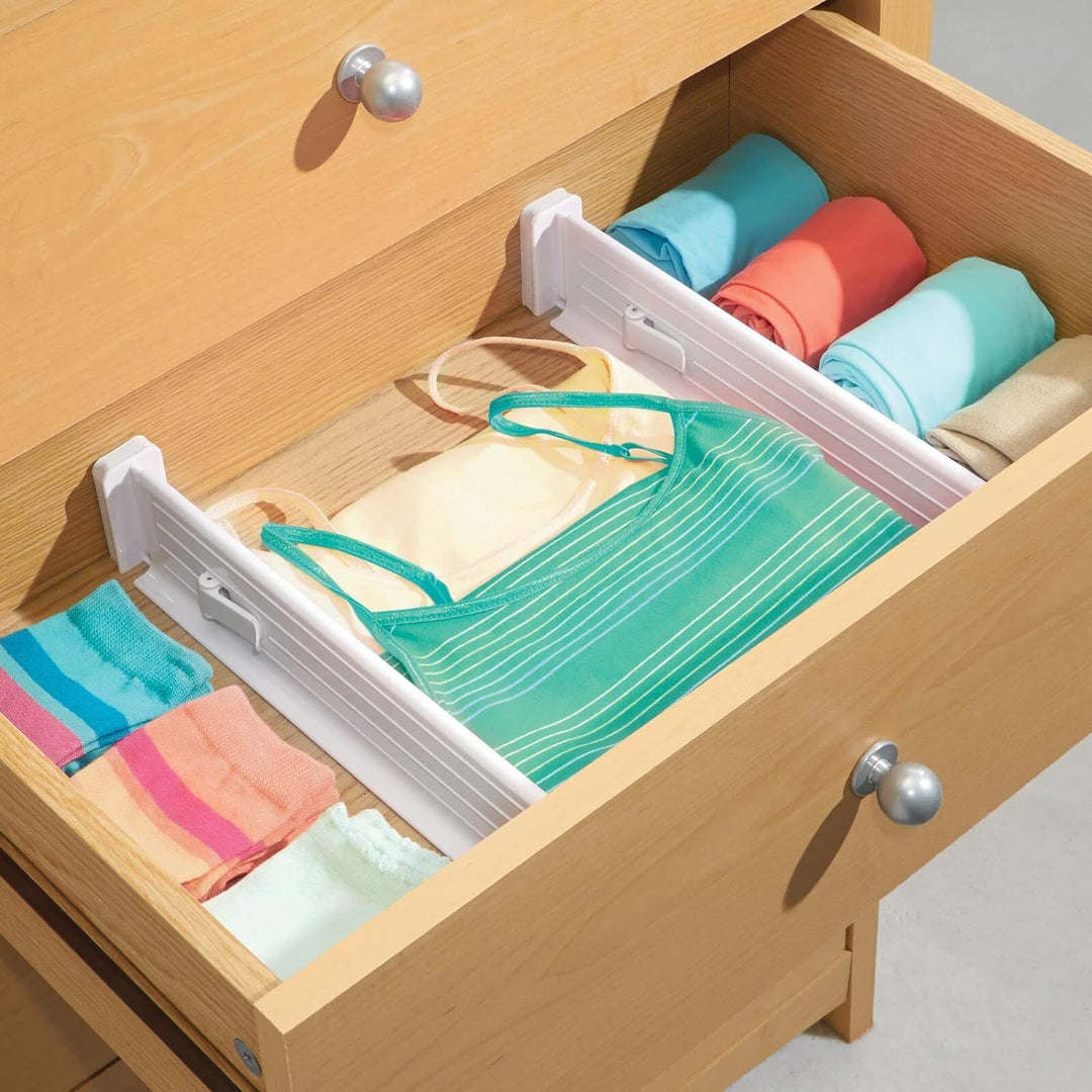 mDesign 4er-Set Schubladen-Organizer - dank verstellbarer Trennelemente Schublade organisieren - Sch