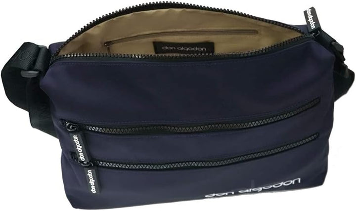 DON ALGODON Damen Zita Umhängetaschen, 30 x 9.5 x 19 cm Marineblau, Marineblau