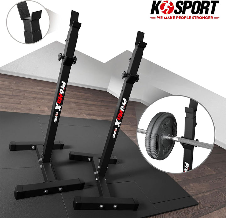 K-Sport: Langhantelablage bis 180kg belastbar I Squat-Rack für Langhanteltraining I Hantel-Ablage fü