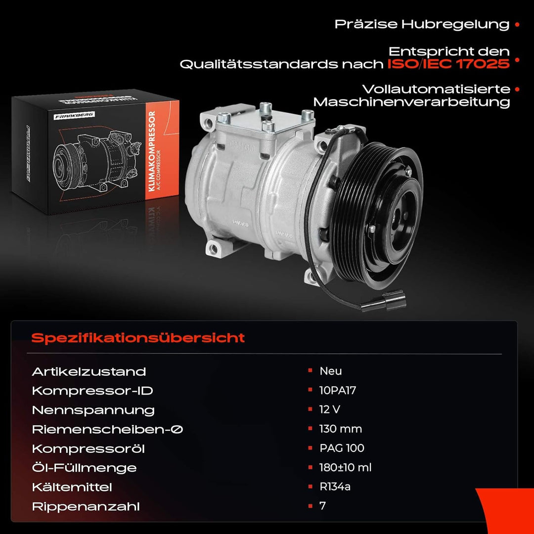 Frankberg Klimakompressor Klimaanlage Kompatibel mit Grand Cherokee I ZG ZJ 5.2L 5.9L Benzin 1992-19