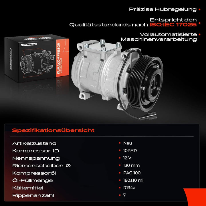 Frankberg Klimakompressor Klimaanlage Kompatibel mit Grand Cherokee I ZG ZJ 5.2L 5.9L Benzin 1992-19
