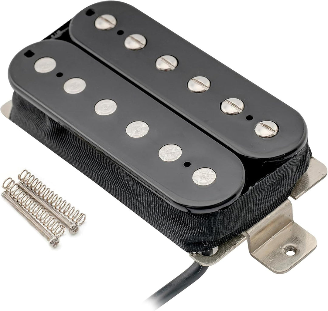 Artec HBA115 Alnico 5 Uncovered Humbucker Tonabnehmer Hals Pickup 8,4K für E-Gitarre, Schwarz, Hals