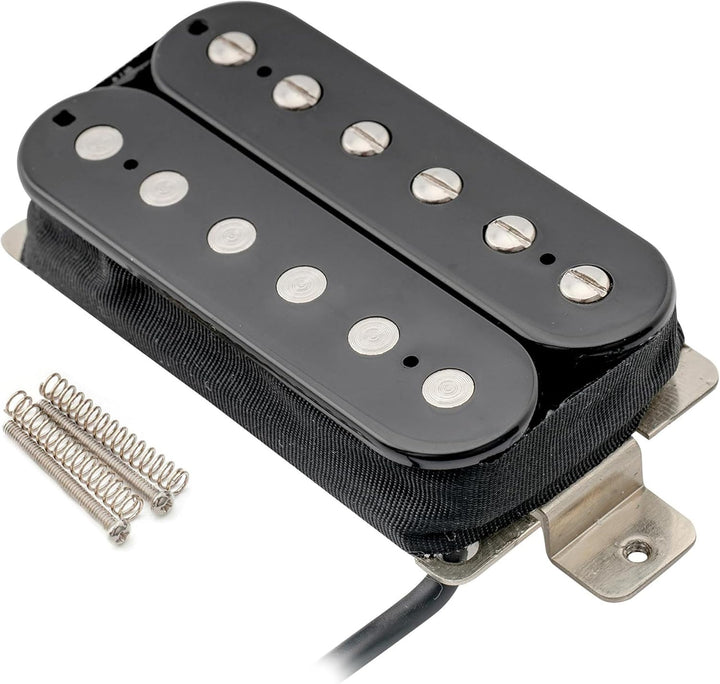 Artec HBA115 Alnico 5 Uncovered Humbucker Tonabnehmer Hals Pickup 8,4K für E-Gitarre, Schwarz, Hals