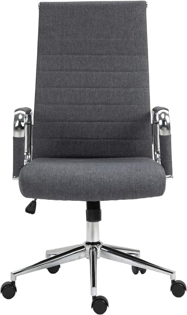 SVITA Office Comfort Bürostuhl Drehstuhl Chefsessel Schreibtischstuhl Stoffbezug Dunkelgrau Dunkelgr