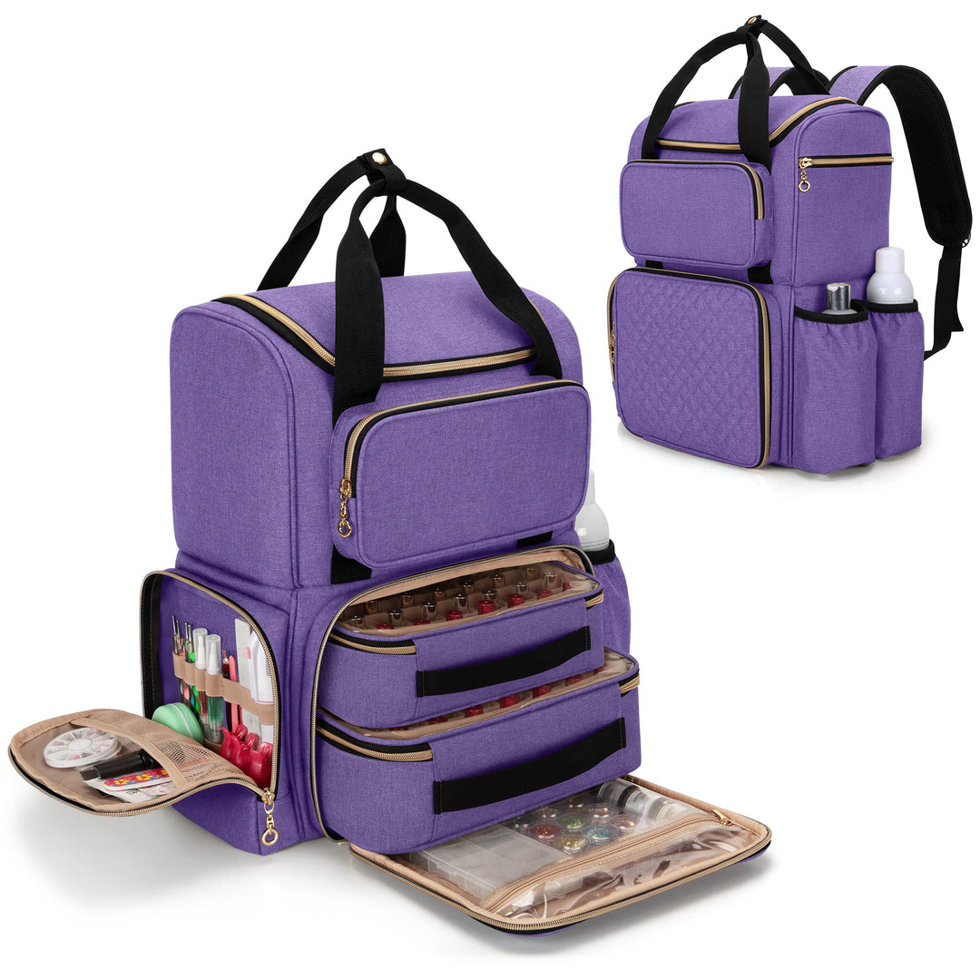 Luxja Nagellack Organizer Tasche für 70 Flaschen Nagellack, Nagellack Aufbewahrung Tasche für Nagelt