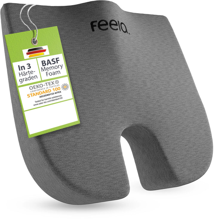 feela.® Orthopädisches Keilkissen [3 Härtegrade] – Memory Foam Haltungskorrektur für mehr Sitzkomfor