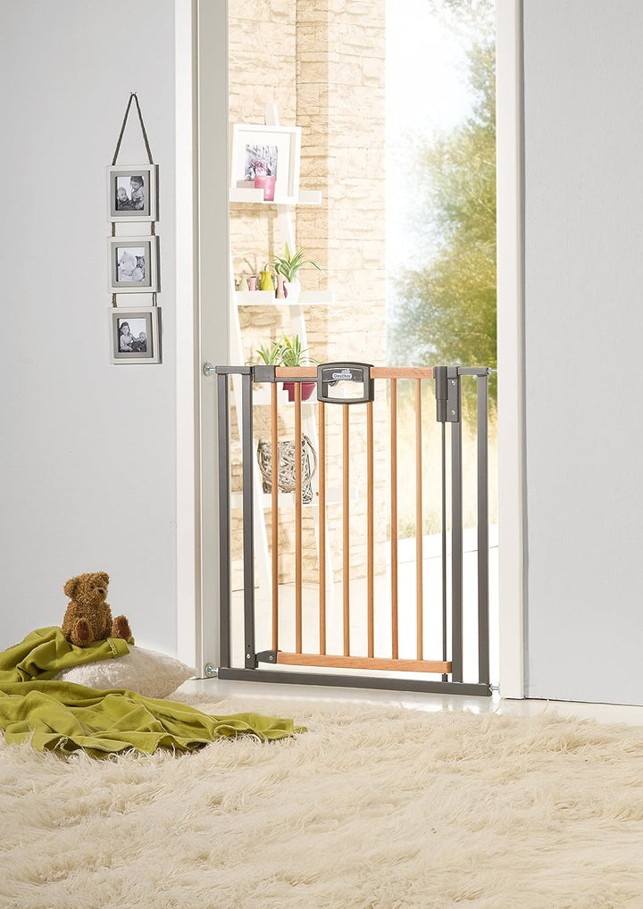 Geuther 2792+ Easylock Wood Plus Türschutzgitter Passung: 80, 5 cm - 88,5 cm TÜV/GS zertifiziert Tür