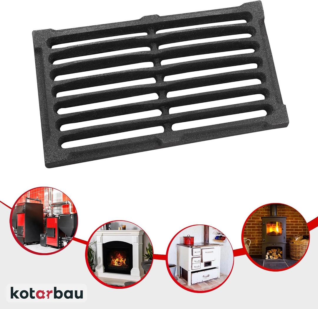 KOTARBAU Kaminrost 26,5 x 15 cm Kaminofen Tafelrost Ascherost Rost Ofengitter Kamin Ersatzteile Zube