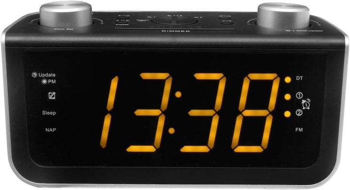 Soundmaster FUR5005 UKW PLL-Uhrenradio Funkwecker Radiowecker Wecker Dual-Alarm dimmbares Jumbo Disp