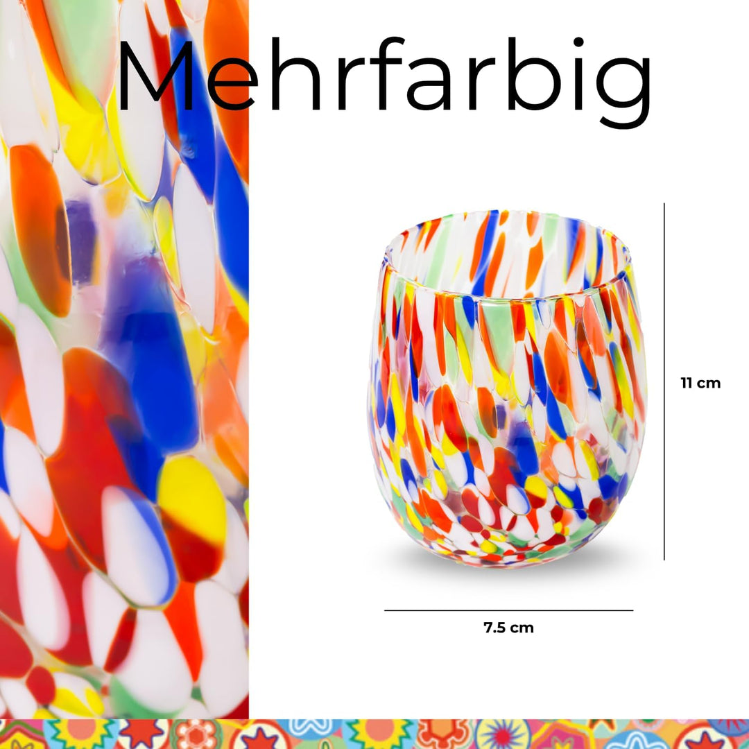 Gocce di Murano Wassergläser, hergestellt nach der Tradition der Murano-Handwerker, mundgeblasenes u