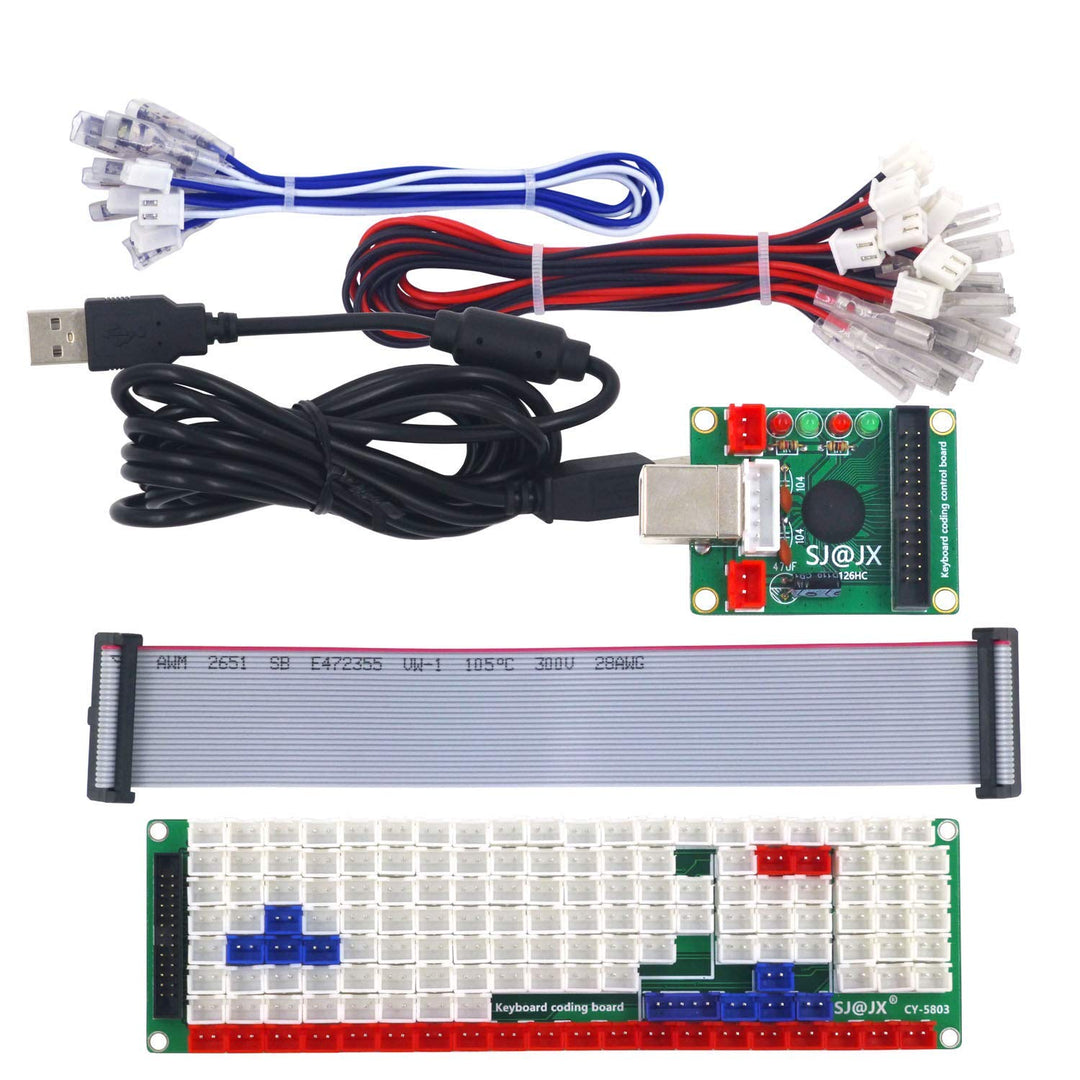 SJ@JX Development Keyboard Encoder Board Game Controller DIY LED Keyboard Development Board Media Mu