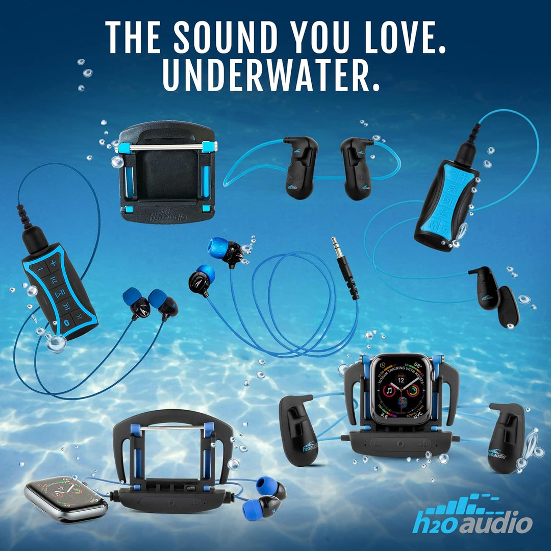 H2O Audio IE2-BK Surge 2G Sport wasserdichte Kopfhörer schwarz Standardverpackung, Standardverpackun