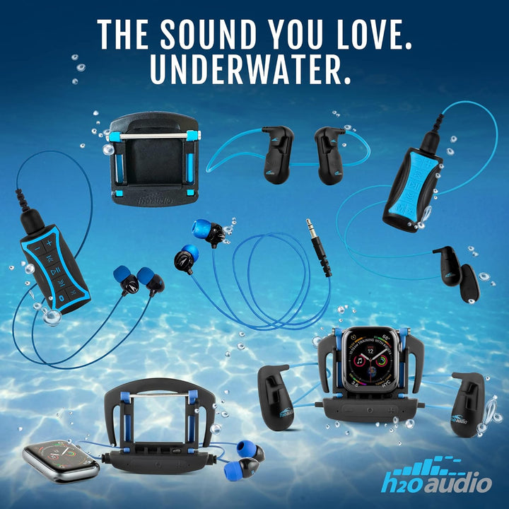 H2O Audio IE2-BK Surge 2G Sport wasserdichte Kopfhörer schwarz Standardverpackung, Standardverpackun