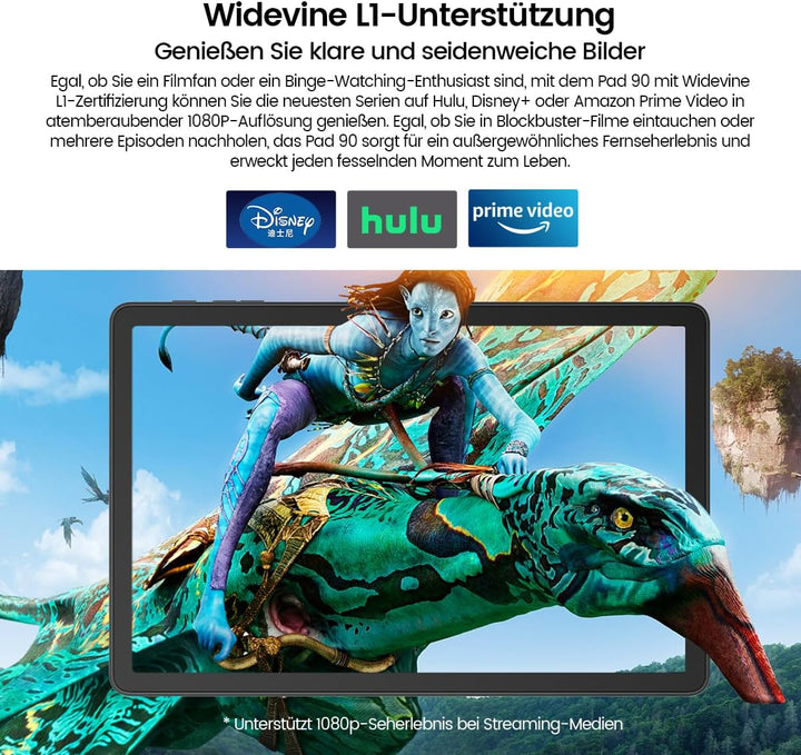 OSCAL Tablet 11 Zoll Pad 90, 120HZ Tablet Android 14, 4G LTE+5G WiFi, 24GB RAM+128GB ROM(2TB TF), Gr