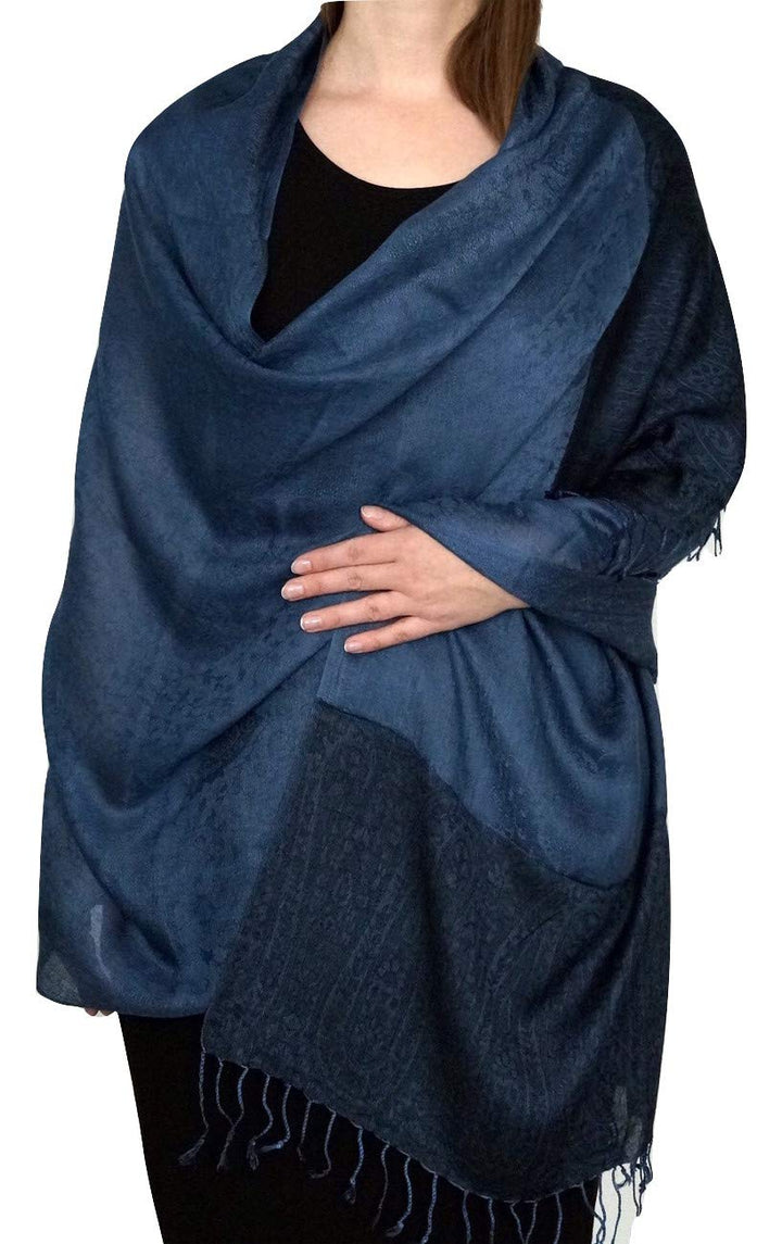 Ruwado Handgewebter Kaschmir Schal in Dunkelgrau Farbe für Klassische Damen mit klassischen Outfits