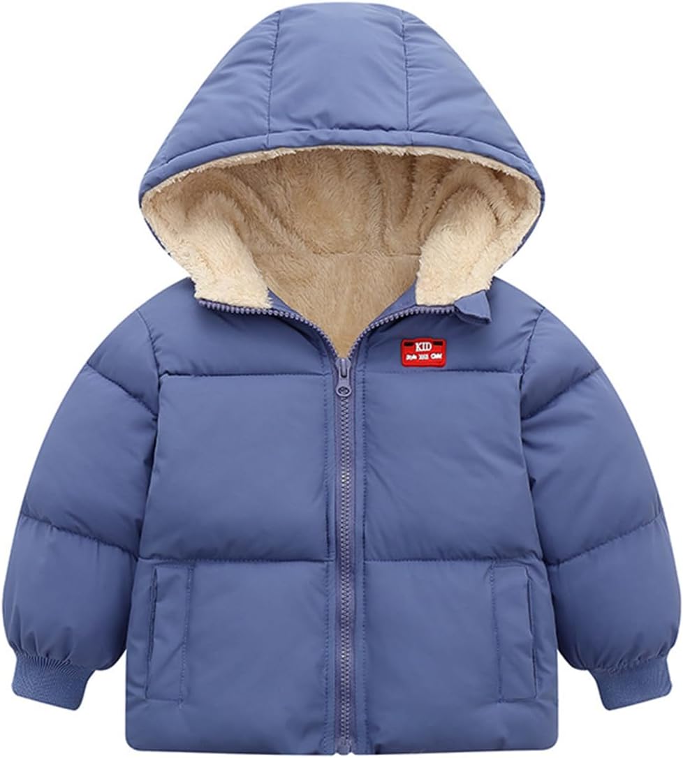 kids4ever Baby Winter Jacke Mantel Reissverschluss Kapuzenjacke Winddicht Warm Fleece Oberbekleidung