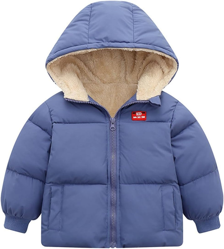 kids4ever Baby Winter Jacke Mantel Reissverschluss Kapuzenjacke Winddicht Warm Fleece Oberbekleidung
