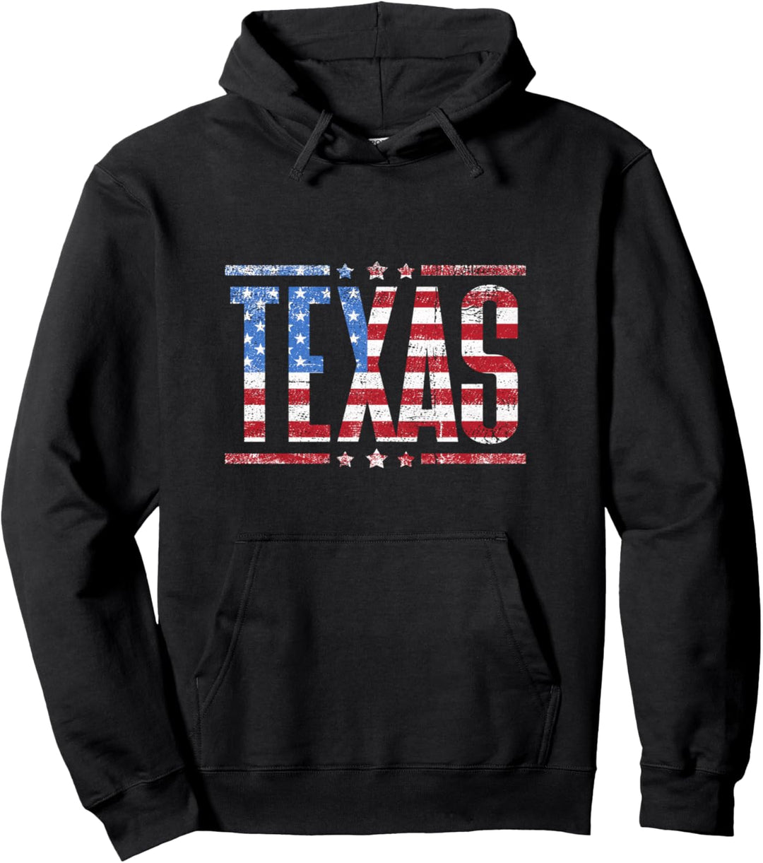 Texas mit der Flagge der USA Pullover Hoodie