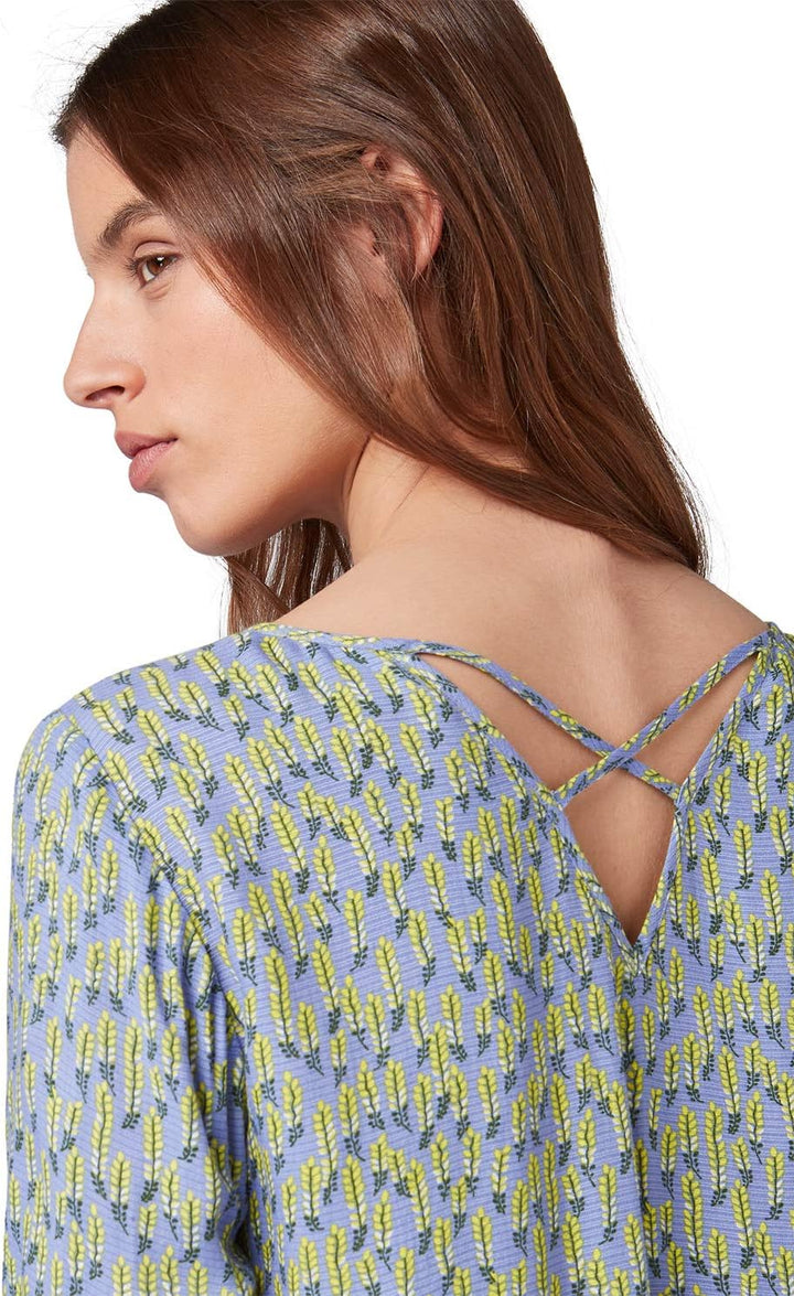 TOM TAILOR DENIM Blusen, Shirts & Hemden Tunikabluse mit Blumenmuster Lilac Flower Print, S