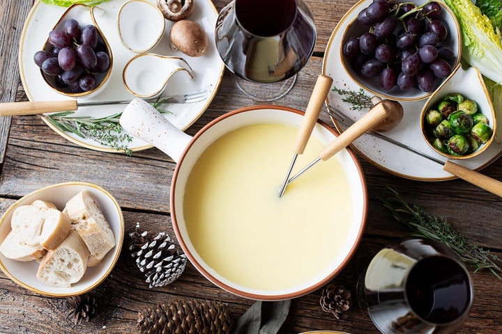 MÄSER 935480 Serie Pintar, 6 Personen, Käsefondue Set im Vintage-Stil, Keramik
