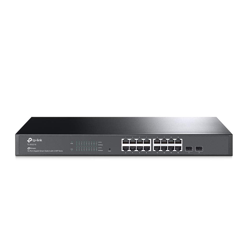 TP-Link TL-SG2218 16-Port Gigabit Managed Netzwerk LAN Switch mit 2 SFP-Slots (19 Zoll Rack-Montage,