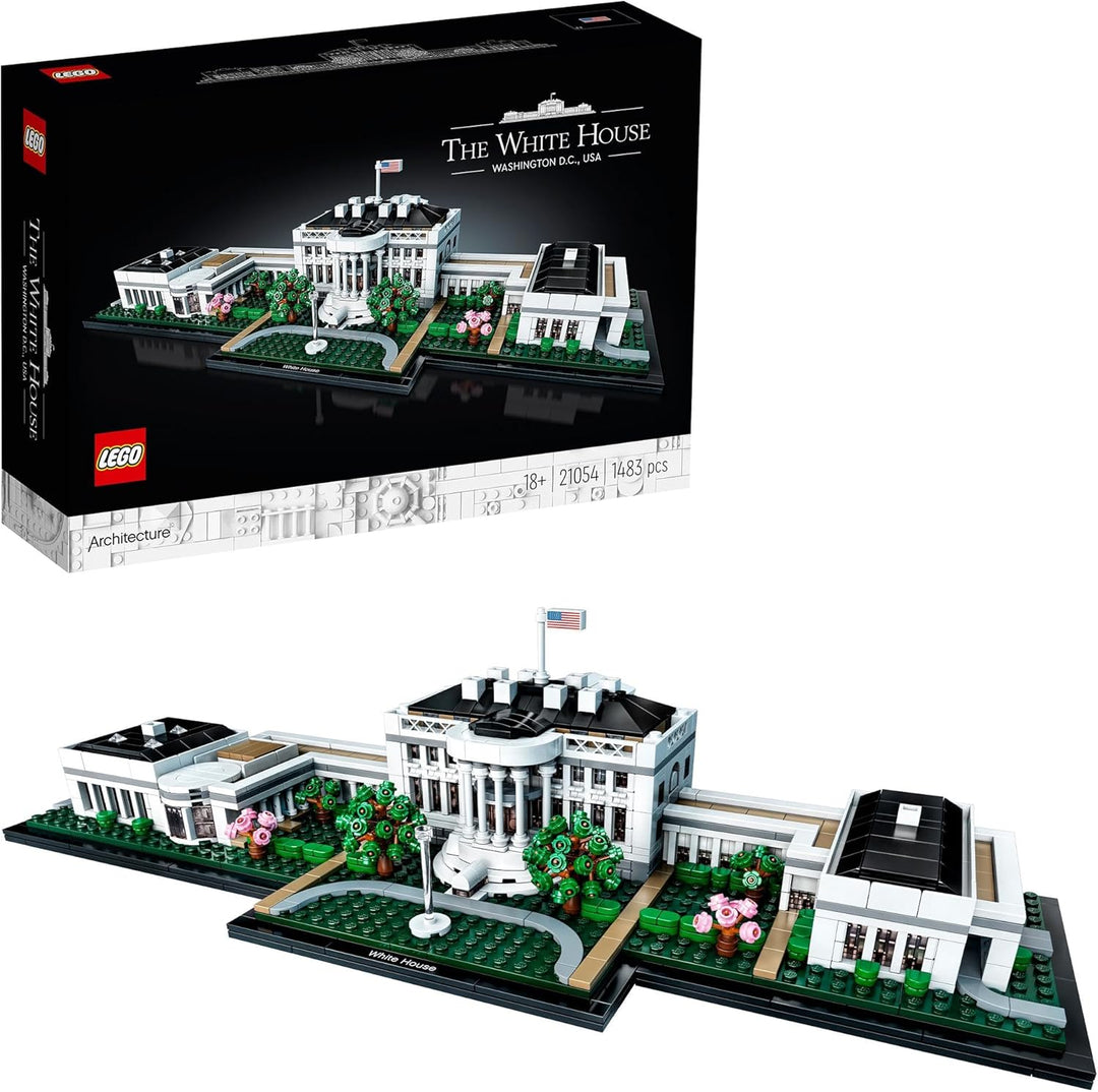 LEGO 21054 Architecture Das Weisse Haus, Modellbaussatz für Erwachsene, Set zum Stressabbau und eine