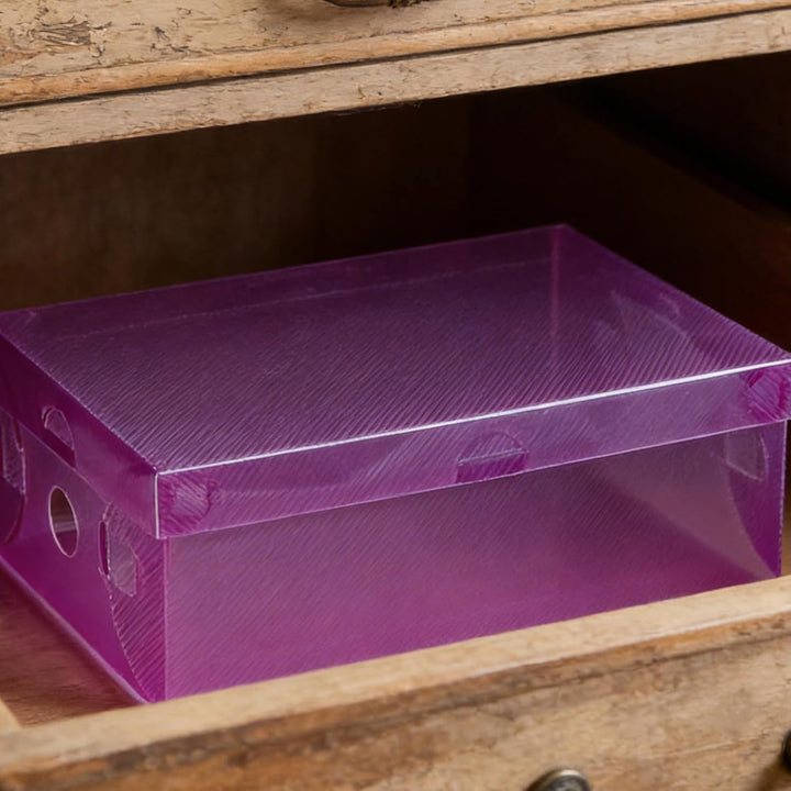 Toyvian 7 StüCk Stapelbare Transparente Schuhboxen Mit Klappdeckel Faltbare Aufbewahrungsboxen Aus R