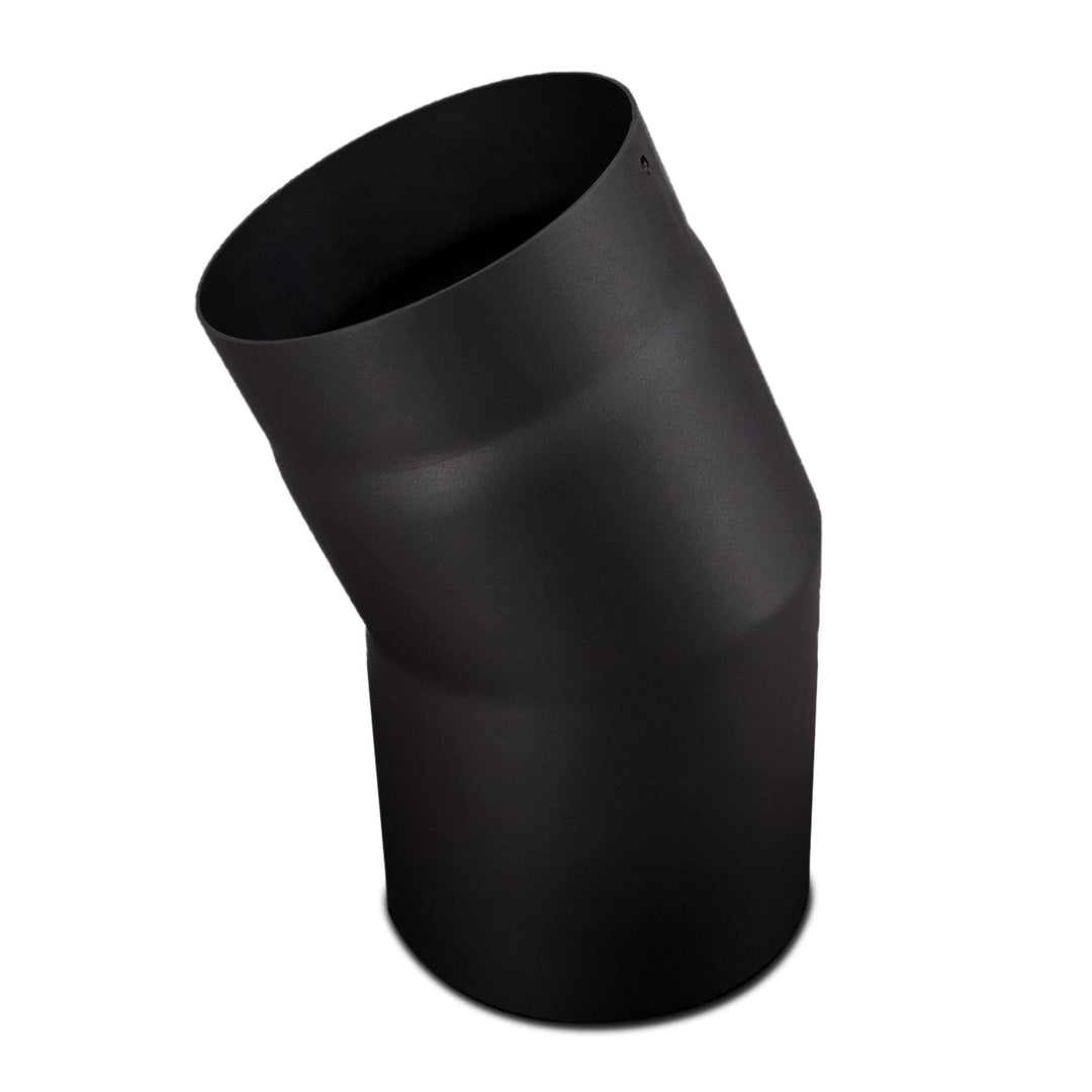 LANZZAS Ofenrohr Bogen 22° Grad, im Durchmesser, DN, Ø 150 mm, Farbe: schwarz-metallic - weitere Roh