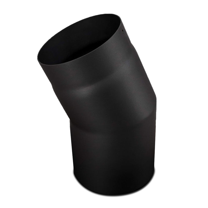 LANZZAS Ofenrohr Bogen 22° Grad, im Durchmesser, DN, Ø 150 mm, Farbe: schwarz-metallic - weitere Roh