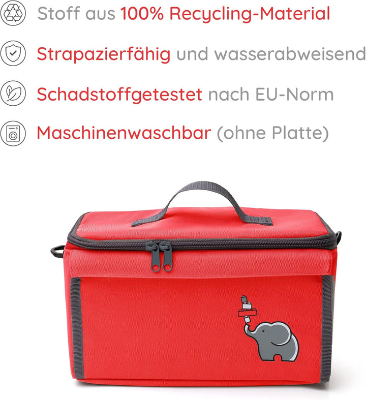 fantifant Baustein Tasche für Lego mit ausklappbarer Bauplatte kompatibel mit Lego Tasche MIT AUSTAU