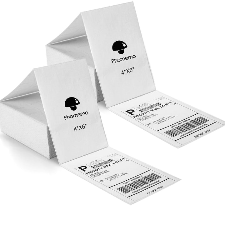 Phomemo 4"x6" Thermal Direct Shipping Etikett,1000 Stk 4x6 selbstklebendes Thermo-Versandetikettenpa