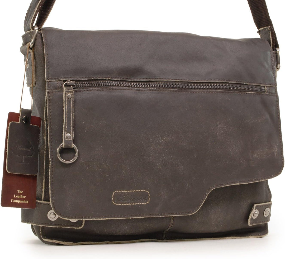 Ashwood -Leder - Umhängetasche/Schultertaschen/Arbeitstasche CAMDEN Braun, Braun