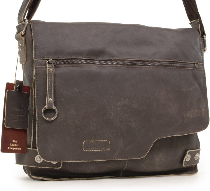 Ashwood -Leder - Umhängetasche/Schultertaschen/Arbeitstasche CAMDEN Braun, Braun